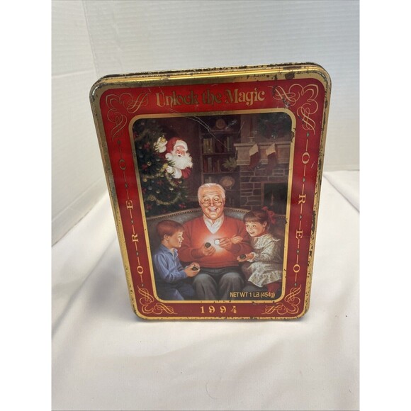 1994 Vintage Unlock The Magic With Oreo Grandfather Remembers Christmas Tin USA - Picture 2 of 10